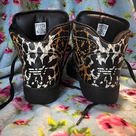 Rare Jeremy Scott x Adidas JS Instinct Hi Leopard Sneakers 4M/6W EUC - Picture 6 of 9
